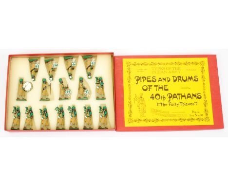 Nickolson Miniatures Types of the Indian Army Pipes and Drums of the 40th Pathans (The Forty Thieves) No.50. Near Mint to Nea
