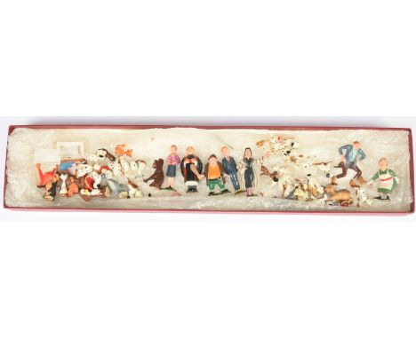 Marx Disney 101 Dalmatians Figures. Good to Good Plus within Good to Good Plus Packaging