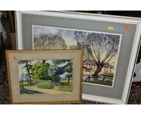PAINTINGS AND PRINTS ETC, to include a mid-20th century portrait of a male figure wearing a white shirt, signed and dated God