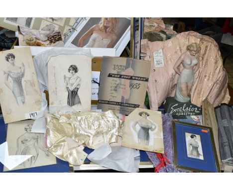 A COLLECTION OF 19TH, 20TH AND EARLY 21ST CENTURY CORSETS, HISTORICAL DOCUMENTS, ADVERTISEMENTS, SKETCHES, BOOKLETS AND OTHER