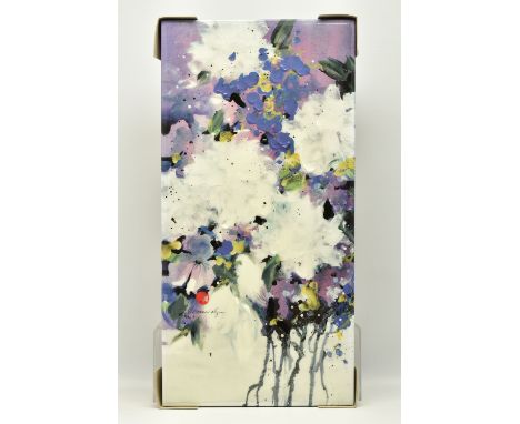 DANIELLE O'CONNOR AKIYAMA (CANADA 1957) 'POSTERITY I', a signed limited edition box canvas print depicting blossoms, 81/195 w