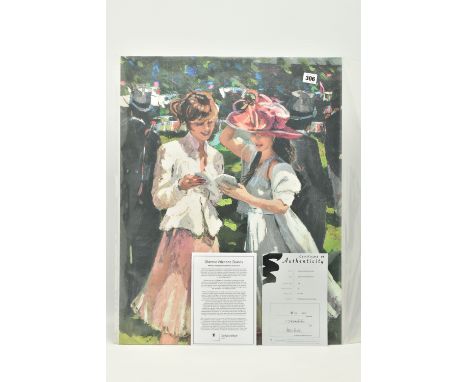 SHERREE VALENTINE DAINES (BRITISH 1959) 'ROYAL ASCOT LADIES DAY II', a signed limited edition print depicting female figures 