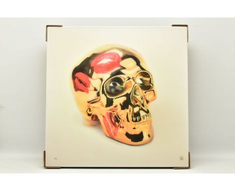 RORY HANCOCK (WALES 1987) 'LOVE ME FOREVER', a boxed signed limited edition box canvas print of a skull, 17/95 with certifica