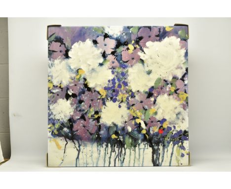 DANIELLE O'CONNOR AKIYAMA (CANADA 1957) 'POSTERITY III', a signed limited edition box canvas print depicting blossoms, 103 /1