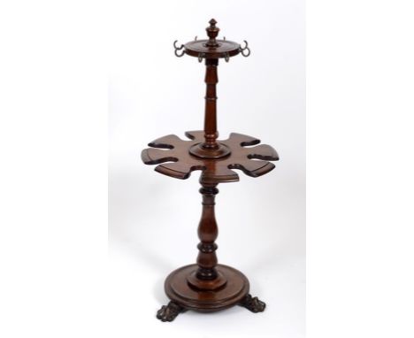 A 19th century mahogany whip/boot rack, 97 cm high  See illustration