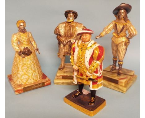 A Royal Worcester porcelain figure, Henry VIII, 2637 (dagger restored), 22 cm high, three Anna Danesin for Birmingham Mint li