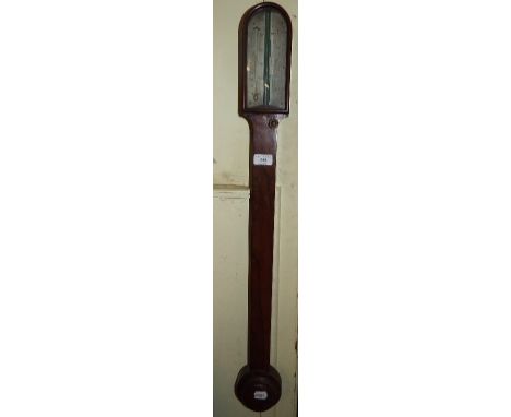 A stick barometer, signed C Baker, 244 High Holborn, in a rosewood case, 92.5 cm high