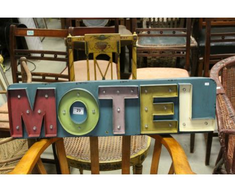 Light-up Metal ' Motel ' Sign, 78cms long
