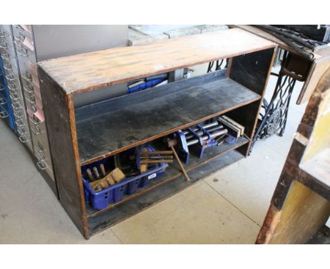 19th century Pine Shelf Unit, 111cms wide x 74cms high