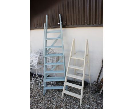 Two Pairs of Painted Decorators Ladder