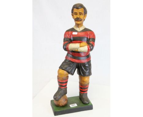Modern Plaster Model of a Rugby Player, 57cms high
