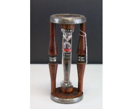 Egg Timer made from a Vintage Wooden Mill Bobbin, 23cms high