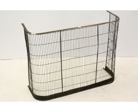 Late 19th / Early 20th century Wirework Nursery Fireguard. 91cms wide x 69cms high