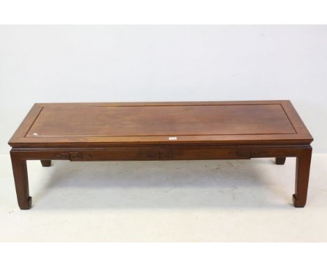 20th century Chinese Hardwood Coffee Table, 152cms long x 40cms high