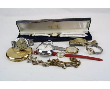 A small collection of vintage watches to include Rotary and Seconda.
