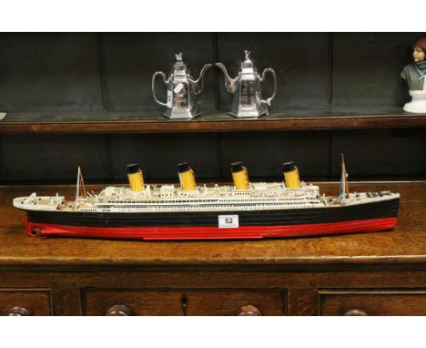 Vintage Battery Operated Toy Model of The Titanic, 78cms long