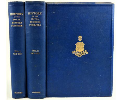 For Private Circulation Only  Mc Cance (Capt. S.)&nbsp;History of the Royal Munster Fusiliers, 2 vols. 4to Aldershot 1927.&nb