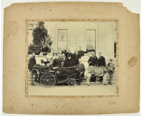 Lord Waterford's Coming of Age, 1896&nbsp;  Photograph:&nbsp; Large mounted Photo by Poole of Waterford, taken on the steps o