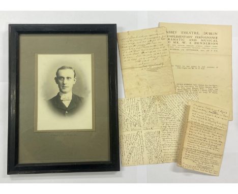 'The loosed khaki cut-throats'  [Henderson (William A.)] Sometime Business Manager, Abbey Theatre. A folder of letters and re
