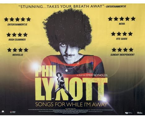 Cinema Poster:&nbsp;&nbsp;"Phil Lynott: Songs for While I'm Away, 2020," an original rare Ireland/UK quad Poster for the 2020