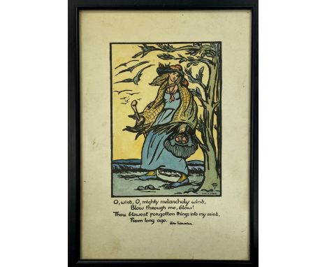 Cuala Press:&nbsp;&nbsp;Yeats (M. Cottie)illus.&nbsp;O, Wind O'Mighty Melancholy Wind... by John Todhunter, original Cuala Pr