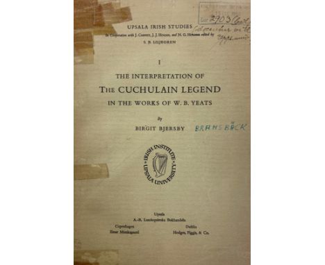 [Bjersby (Birgit)]&nbsp;Upsala Irish Studies -&nbsp;The&nbsp;Interpretation of The Cuchulain Legend in the Works&nbsp;of W.B 