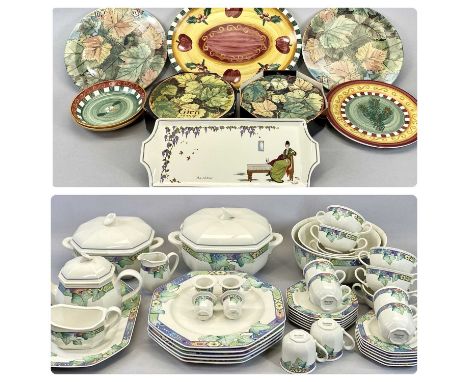 VILLEROY &amp; BOCH 'PASADENA' PATTERN DINNER &amp; TEA SERVICE including two octagonal tureens, two circular serving bowls, 