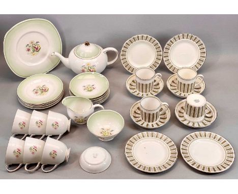SUSIE COOPER 'ROMANCE' TEA SERVICE FOR 6 PERSONS - 23 pieces and a Susie Cooper 'Persia' coffee service for 4 persons, 12 pie