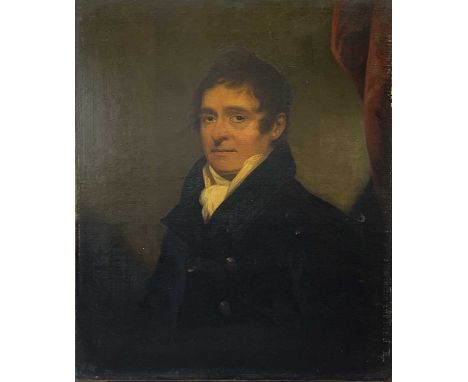 UNSIGNED oil on canvas - Victorian portrait of a gentleman, 77 x 65cms
