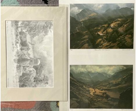 DAVID WOODFORD (British Born 1938) limited edition prints (3) - (51/850) - Llydaw, 42 x 54.5cms, (51/850) - Blaen y Nant, Nan