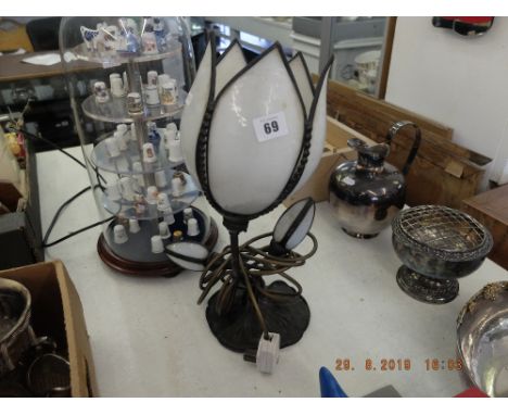 An art nouveau style table lamp