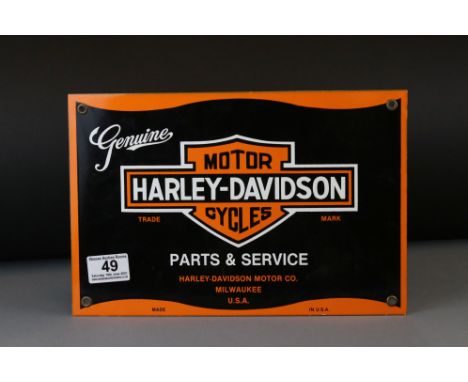 Harley-Davidson Enamel Sign, 31cms x 20cms 