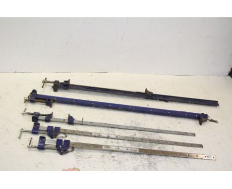 Five sash clamps 