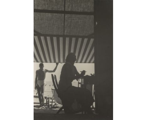 Jared FRENCH (1905-1988)Paul Cadmus and Margaret French at the Lido Venezia in 1949Silver print24 x 15,5 cmAmerican painter o