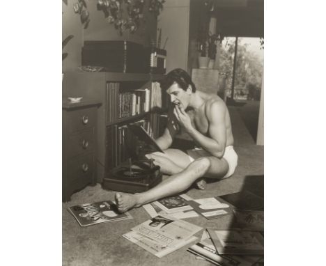 Sid AVERY (1918-2002)Rock Hudson in his Beverly Hills home in 1952.Silver print of 1976 stamped, signed, dated and numbered 1