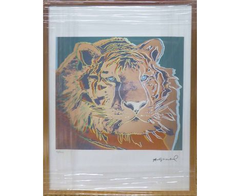 ANDY WARHOL 'Tiger', lithograph with Leo Castelli blue stamp verso, and George Israel editeur embossing lower left, from an e