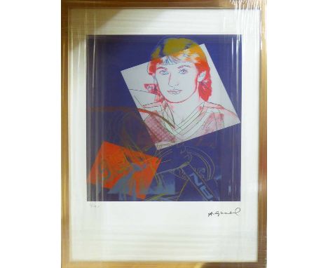 ANDY WARHOL 'Wayne Gretzky', lithograph, with Leo Castelli blue stamps verso, and George Israel editeur embossing lower left,