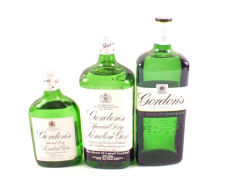 Two and a half bottles of Gordons gin