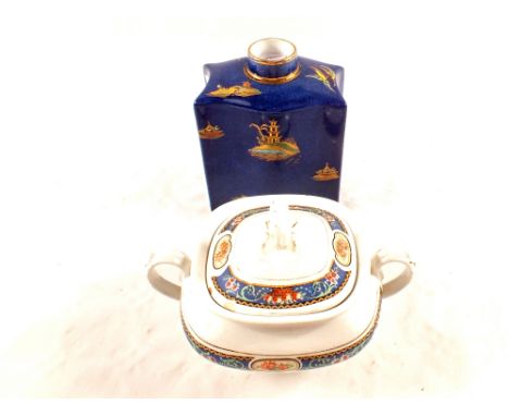 A Carlton ware tea caddy plus one other item