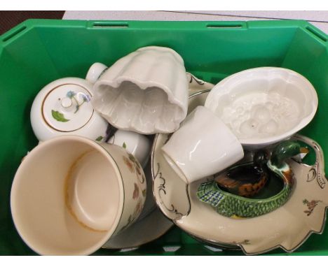 Various Royal Worcester and other china including jelly moulds