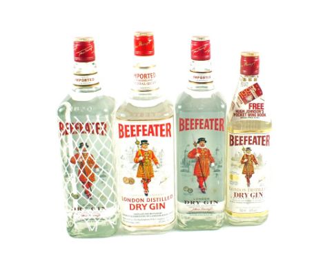 Four bottles of Beefeater Gin