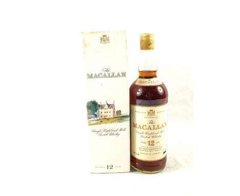 The Macallan 12 year old Single Highland Malt Scotch Whisky, matured in sherry wood, one litre, 43%