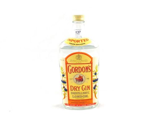 One large bottle of Gordons gin
