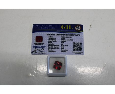 A Ruby gemstone with cert 