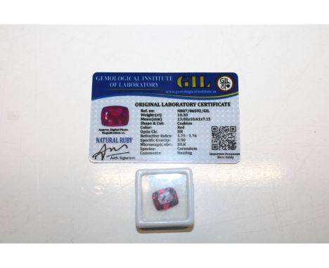 A Ruby gemstone with cert 