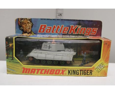 A boxed Matchbox King Tiger tank model K-104 