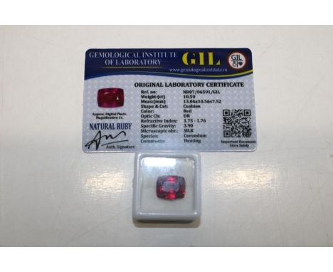A Ruby gemstone with cert 