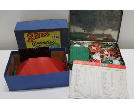 Two boxes of Bayko building accessories (un-checked) 