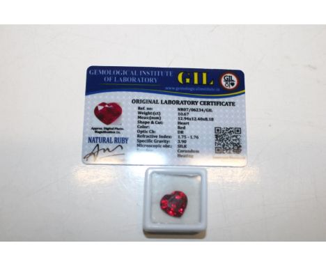 A Ruby gemstone with cert 