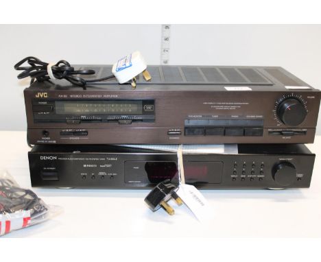 A JCV intergrated amplifier and a Denon tuner 